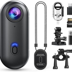 Z10 4K Action Camera, 128GB Wearable Sports Camera with Waterproof Case, Magnetic Clip, and Quick-Mount Accessories, Small Body Cam for Cycling, Diving, Travel, and Outdoor Adventures